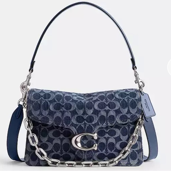 NEW Chain Tabby Shoulder Bag In Signature Denim